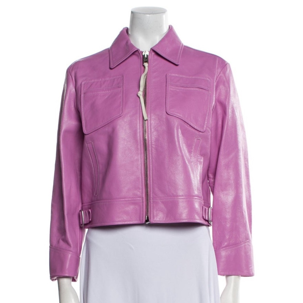 Coach Women's Pink Leather Jacket NWT